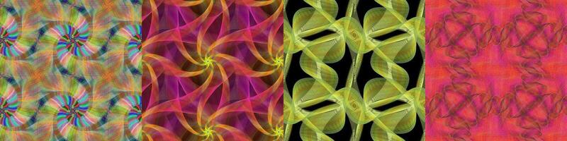Seamless fractal pattern background collection vector