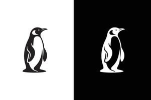 Penguin Icon on White black Background. Simple Illustration. vector