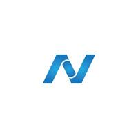 Logo initial N minimalist abstract design vector