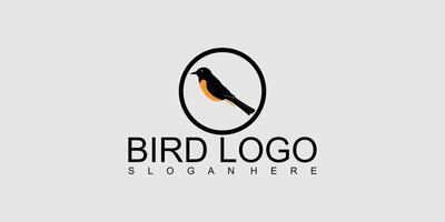 Creative bird logo design with unique concept premium vector