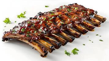 Succulent BBQ Ribs Photography Showcasing Culinary Delight photo