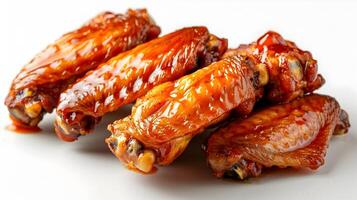 Spicy Buffalo Wings A Tempting and Fiery Dish Isolated on White Background photo