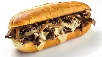 Satisfy Your Cravings with a High Definition Isolated Philly Cheesesteak photo