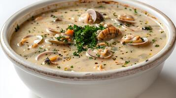 Creamy Clam Chowder A Delightful and Savory Culinary Experience photo
