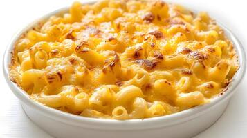 Comforting Mac and Cheese Dish Radiating Warmth and Nostalgia photo