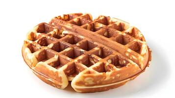 Tempting Isolated Waffles Shot for Scrumptious Breakfast Delight photo