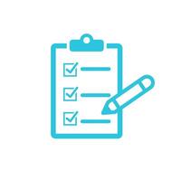 Planning Checklist icon. Isolated on white background. From blue icon set. vector