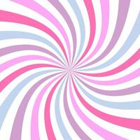 Starburst candy colors swirl. Sun rays background. Radial swirl abstract colorful lines vector