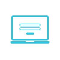 Application, online form icon. Isolated on white background. From blue icon set vector