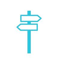 Direction sign icon. Isolated on white background. From blue icon set vector