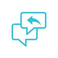 Respond icon. Isolated on white background. From blue icon set vector