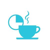 Coffee break icon. Isolated on white background. From blue icon set. vector