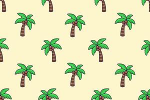 Seamless pattern of palm trees. vector