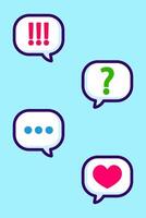 A set of messages. Love message. Various notifications. illustration. vector