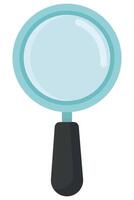 Magnifying glass icon in flat design isolated on white background. vector