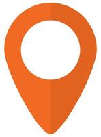 Flat icon map marker isolated on white background. vector