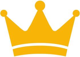 Crown flat illustration isolated on white background. vector