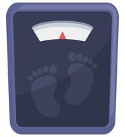 Flat illustration of weight scale isolated on white background. vector