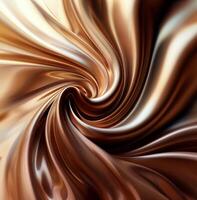 Swirling Melted Dark Chocolate Close-Up Texture photo
