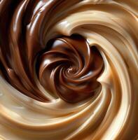 Swirling Dark and White Chocolate photo