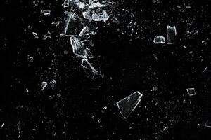 Abstract broken glass particle texture photo