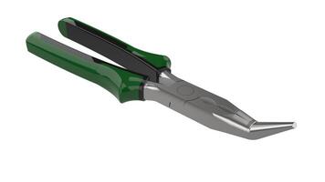 Side cutting pliers close-up scene isolated on background. Ideal for large publications or printing. 3d rendering - illustration photo