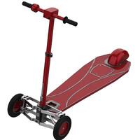 Three-wheel scooter close-up scene isolated on background. Ideal for large publications or printing. 3d rendering - illustration photo