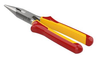Slip joint pliers close-up scene isolated on background. Ideal for large publications or printing. 3d rendering - illustration photo