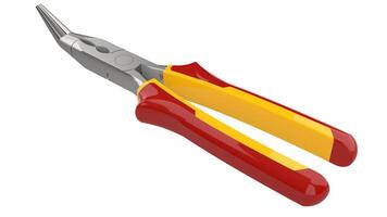 Side cutting pliers close-up scene isolated on background. Ideal for large publications or printing. 3d rendering - illustration photo
