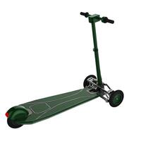 Three-wheel scooter close-up scene isolated on background. Ideal for large publications or printing. 3d rendering - illustration photo