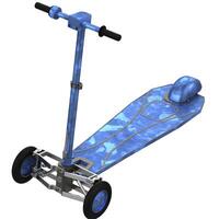 Three-wheel scooter close-up scene isolated on background. Ideal for large publications or printing. 3d rendering - illustration photo