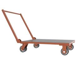 Warehouse cart isolated on background. 3d rendering - illustration photo