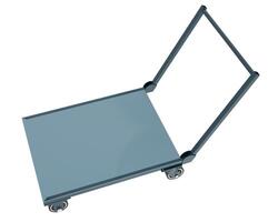 Warehouse cart isolated on background. 3d rendering - illustration photo