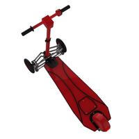 Three-wheel scooter close-up scene isolated on background. Ideal for large publications or printing. 3d rendering - illustration photo