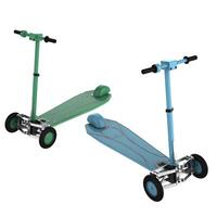 Three-wheel scooter close-up scene isolated on background. Ideal for large publications or printing. 3d rendering - illustration photo