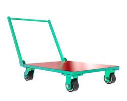 Warehouse cart isolated on background. 3d rendering - illustration photo