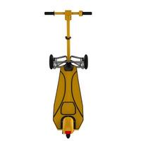 Three-wheel scooter close-up scene isolated on background. Ideal for large publications or printing. 3d rendering - illustration photo