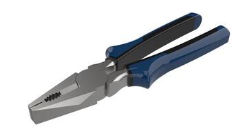 Side cutting pliers close-up scene isolated on background. Ideal for large publications or printing. 3d rendering - illustration photo