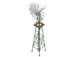 Windmill isolated on background. 3d rendering - illustration photo