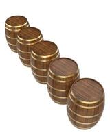 Whiskey barrel close-up scene isolated on background. 3d rendering - illustration photo