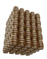 Whiskey barrel close-up scene isolated on background. 3d rendering - illustration photo