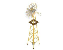 Windmill isolated on background. 3d rendering - illustration photo