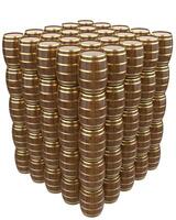 Whiskey barrel close-up scene isolated on background. 3d rendering - illustration photo