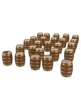 Whiskey barrel close-up scene isolated on background. 3d rendering - illustration photo