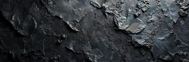 Abstract Black Textured Background With Uneven Surface and Subtle Lighting photo