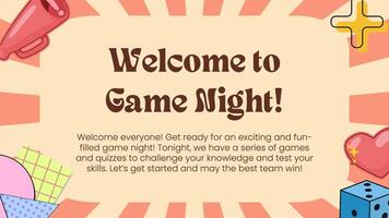 Game Night Quiz Presentation template