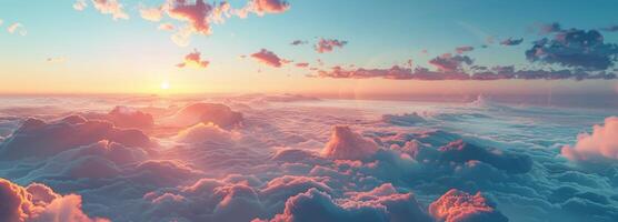 Dramatic Pink And Blue Clouds At Sunset photo