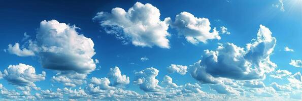Aerial View of White Clouds in a Blue Sky photo