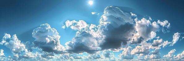 Aerial View of White Clouds in a Blue Sky photo