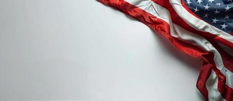 Worn American Flag With Sun Flare photo